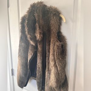 Banana republic faux fur vest